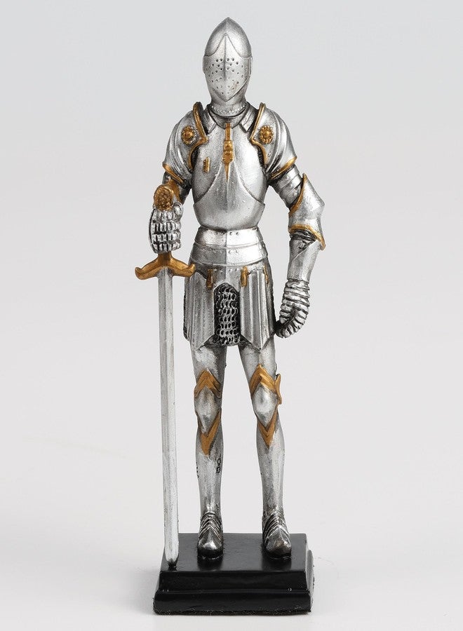Veronese Design 3 1/4 Inch Medieval Knight Armor Sword Stance Miniature Polyresin Figurine Hand Painted Collectible - Image 2