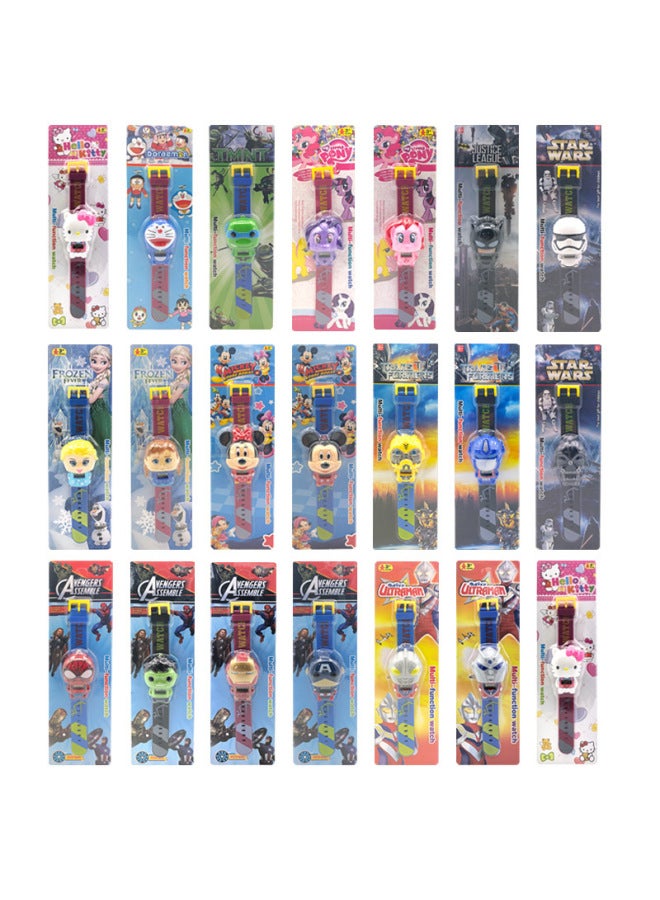 Children's Cartoon Toys Electronic Retractable Watch Deformation Anime Electronic Watch Boys Girls Toys Electronic Watches-Color:English Telescopic Batman Watch - Image 4