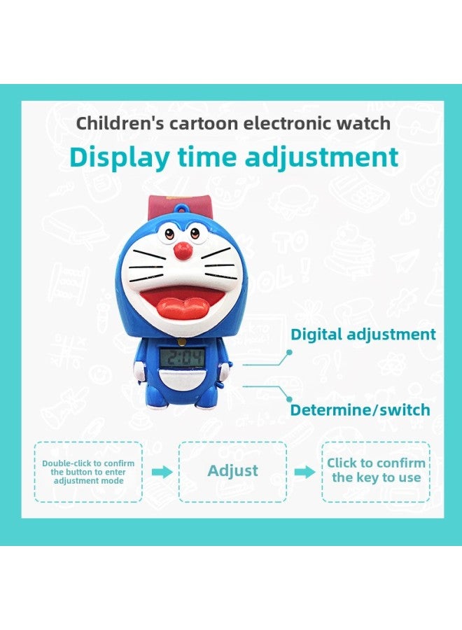Children's Cartoon Toys Electronic Retractable Watch Deformation Anime Electronic Watch Boys Girls Toys Electronic Watches-Color:English Telescopic Batman Watch - Image 5