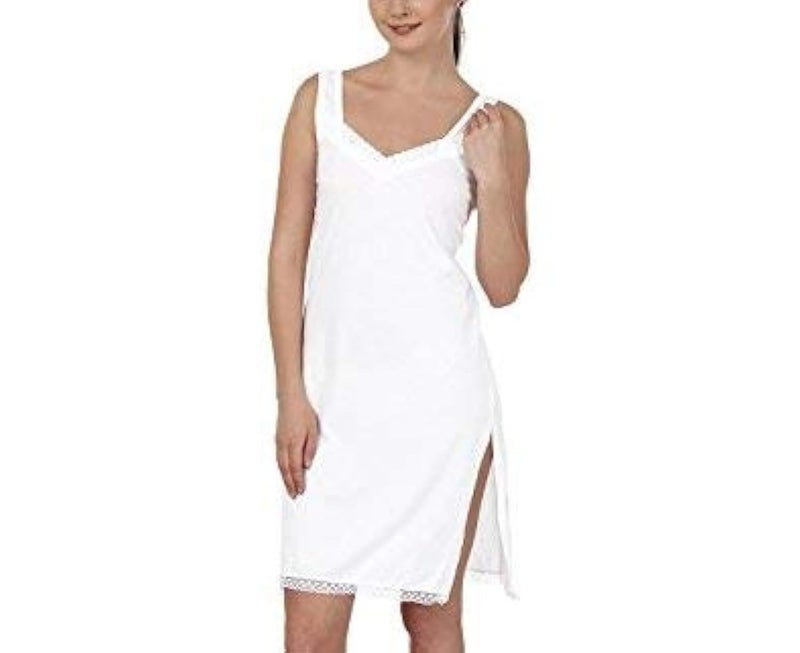 BLAZON Women's Cotton Hosiery Fairy Full Slip (1005 White_01_S_White_S) - Image 1