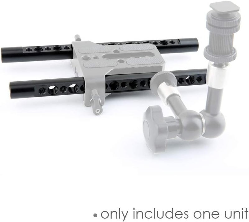NICEYRIG 7.7 Inch 15mm Cheese Rod with 1/4 3/8 Locating Holes for DSLR Camera Cage Rig System - 074 - Image 5