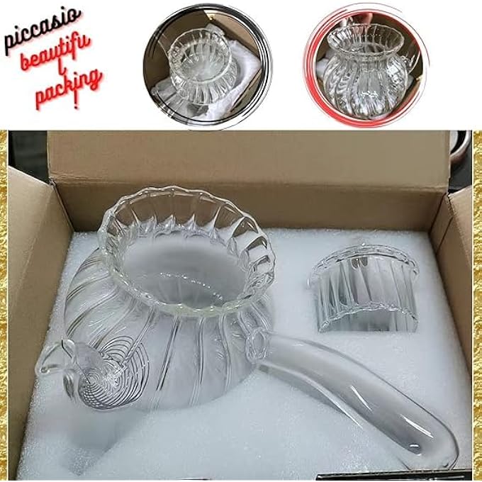 Piccasio Glass Teapot With Stainless Steel Infuser  LidTea Kettle Stovetop Safe Blooming Tea Clear KettleTea Maker For Hot Tea Iced Tea Cold Brew Tea Coffee Pot Ideal For Home Office  Hote - Image 4