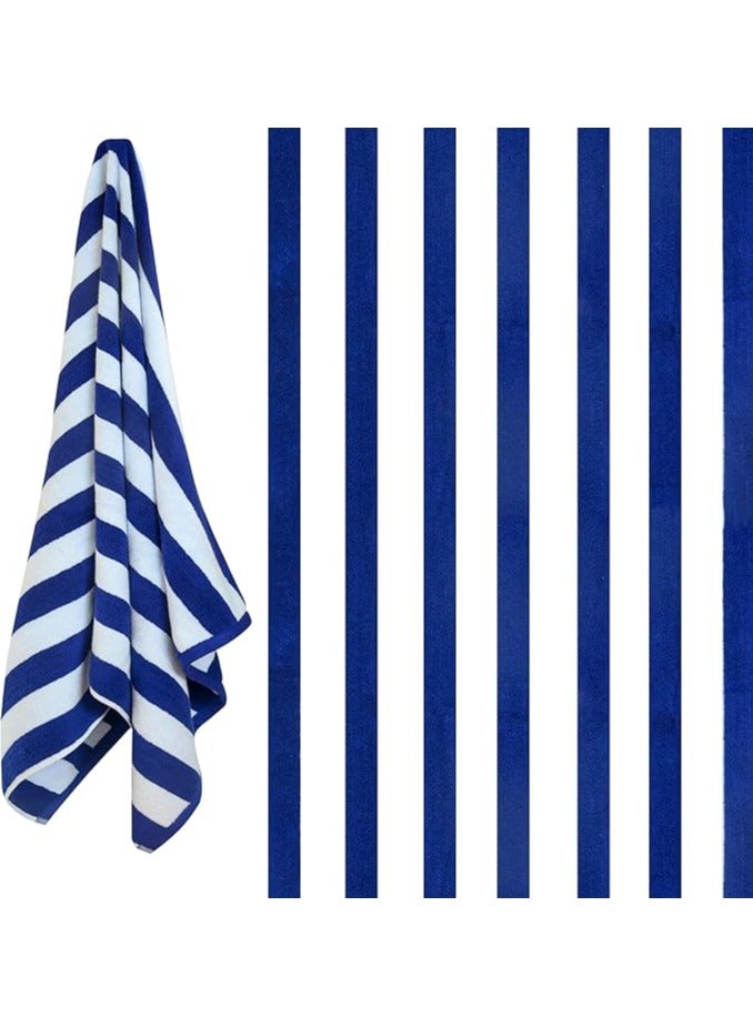 Comfy Blue & White Hotel Quality Beach Towel- Set of 2 - Image 3