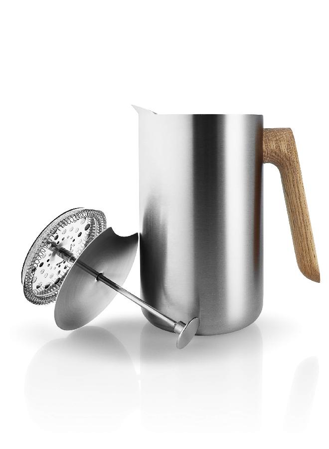 Eva Solo EVA SOLO | Nordic Kitchen French Press Coffee Maker 34 oz | Thermo cafetiére Stainless Steel Vacuum Jug with a Oak Wood Handle | Danish Design, Functionality & Quality  - Image 3