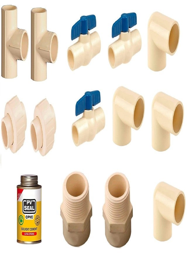 IONIX Tank filter installation fittings Combo for Bypass + Main Line Creation, 1 Set PVC Pipe Fittings combo for Whole house water filteration installation, - Image 1