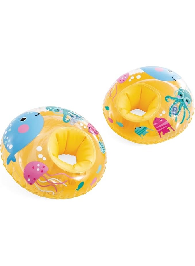 انتكس أربطة ذراع للسباحة "Little Sea Pals" من INTEX بمقاس 27 × 25 سم، عوامات سباحة قابلة للنفخ للأطفال (للأعمار من 3 إلى 6 سنوات) - Image 1