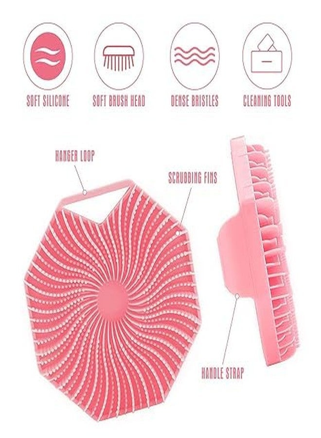 CORSULA Silicone Body Scrubber | Silicon bathing brush Silicone Body Brush | Dry Brush Body Exfoliating Brush Gentle Exfoliating for Women,Men and Babies with Sensitive Skin (Black) - Image 4