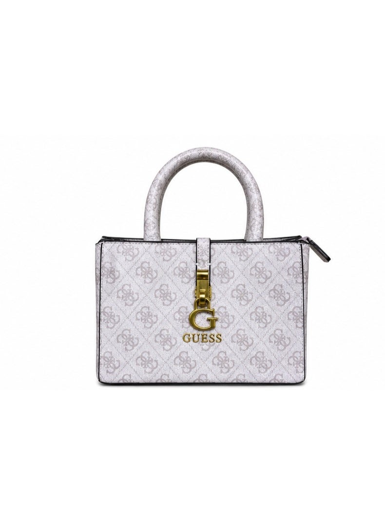GUESS حقيبة ساتشيل Guess G James بشعار HWQC9213760 بيضاء CRDLA LGO - Image 2