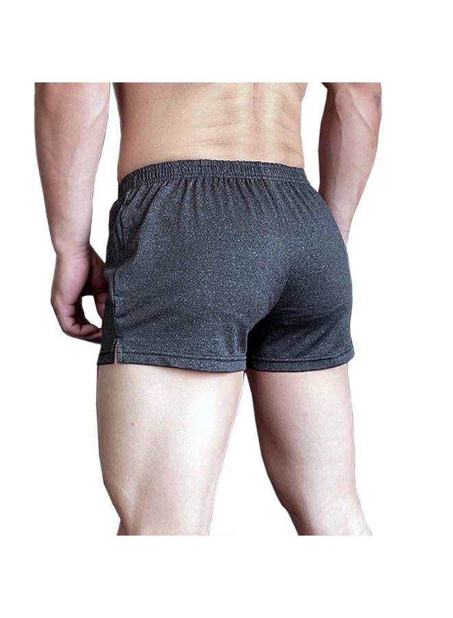 Lehmanlin Men's Workout Shorts 3 Inch Bodybuilding Quick Dry Shorts (Black-XL) - Image 2