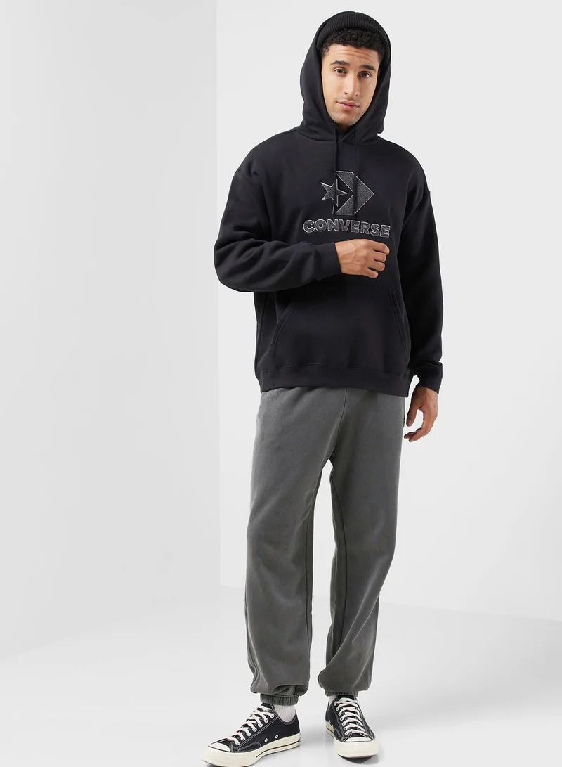CONVERSE Standard Fit Center Front Large Chuck Patch Hoodie
