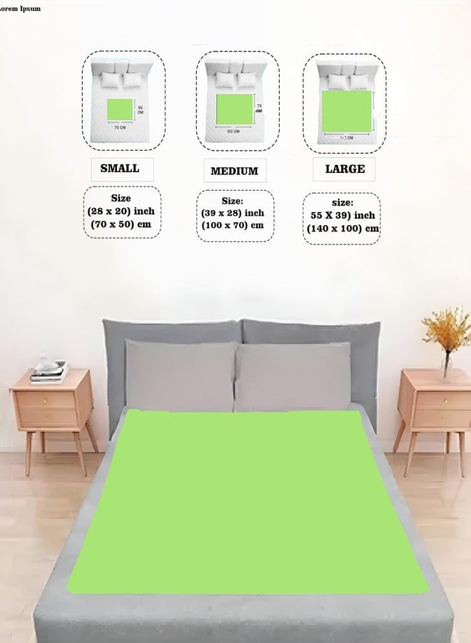 Toddylon Extra Absorbent Baby Dry Sheet | Quick Dry Sheet for New Born Baby Bed Protector, Soft & Breathable Sheet for Baby Bed (Pack of 2) (Green & Blue, Small - 70 x 50cm) - Image 2