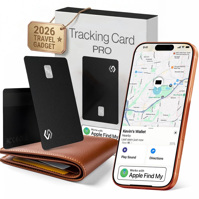 Spotminders. SPOTMINDERS Apple MFi Certified Wallet Tracker PRO for Travel Credit Card Design Works with Apple Find My IP68 Waterproof Rechargeable Tracking Card for Wallet Luggage Passport 007in Slim Item Finder - Image 2