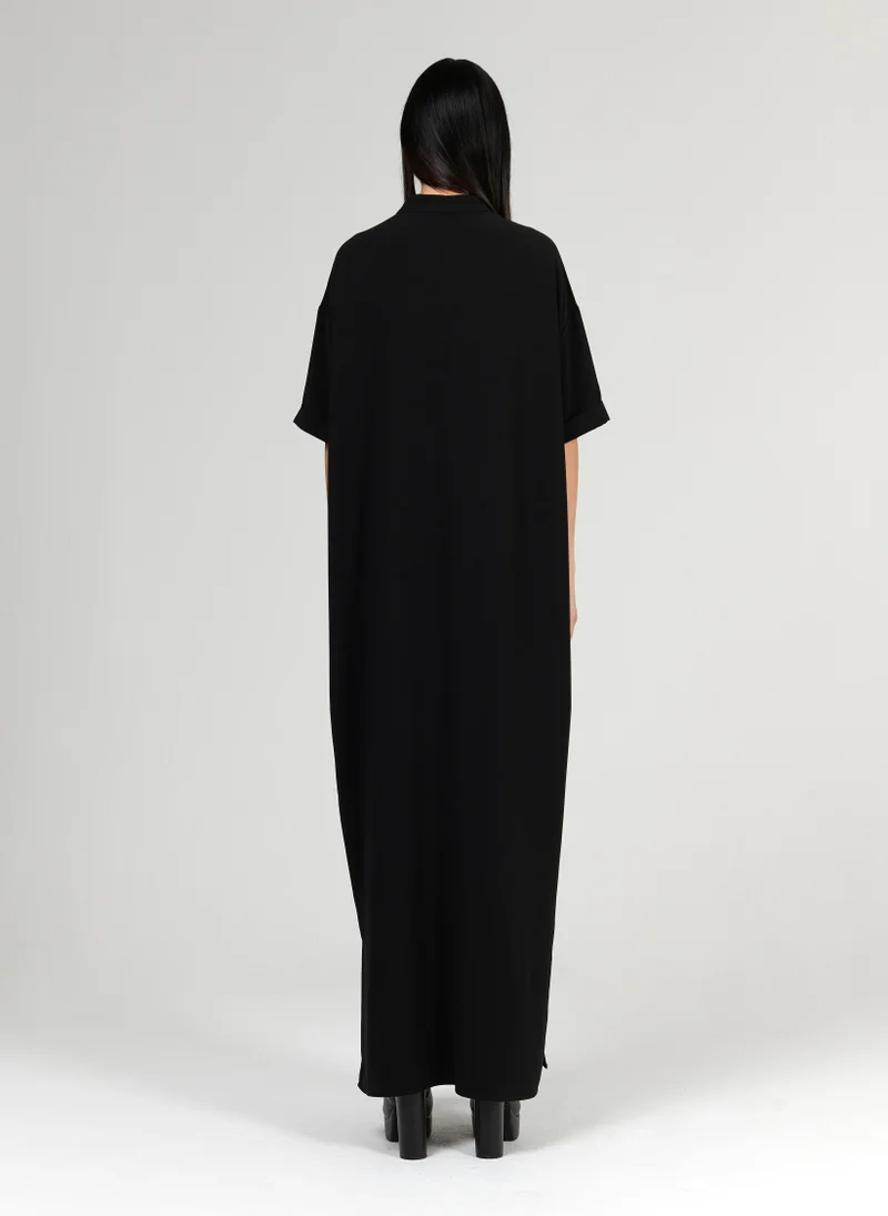 ليم قفطان مزود بجيوب مزينة بتفاصيل معدنية