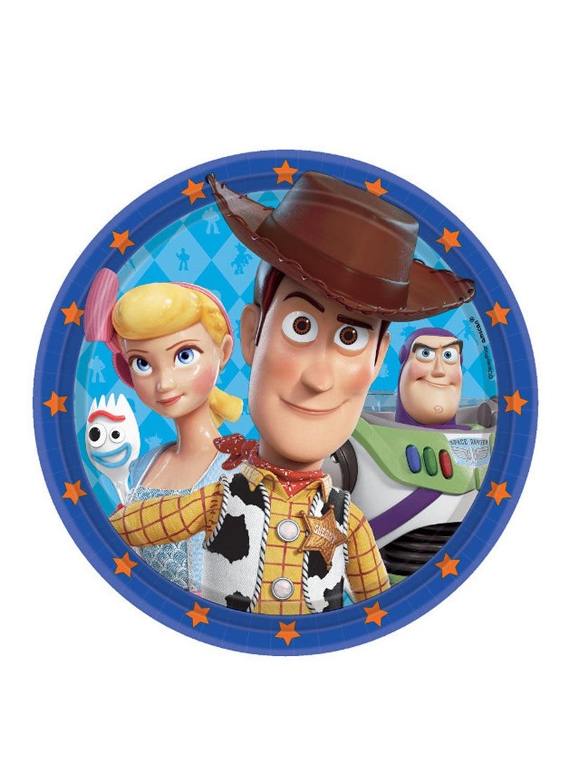 Amscan Toy Story 4, 57 Pieces Tableware Party Supplies for 8 Guests, Includes Napkins, Plates, Cups, Cutlery and Tablecover - Image 4