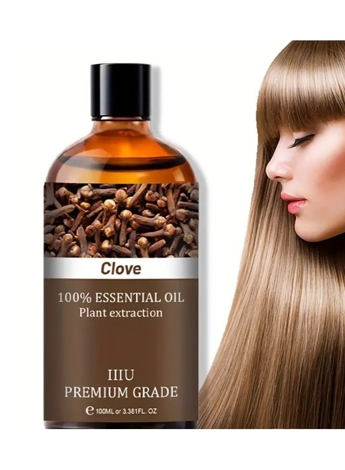 كلوف زيت القرنفل الطبيعي - استخراج نباتي مضاد للحساسية لتعطير الجسم وترطيبه وترك رائحة طويلة الأمد - مناسب لجميع أنواع البشرة - يحتوي على زبدة الشيا ورائحة شجرة الصنوبر - مثالي للتدليك والسبا والعناية بالشعر والجسم 100 مل - Image 1