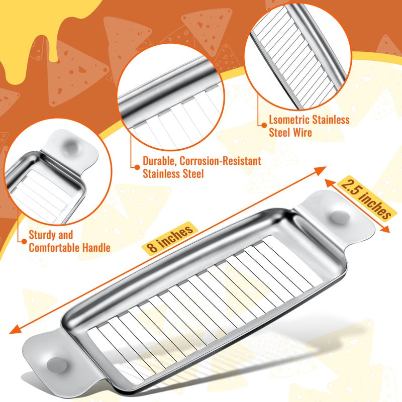 Feekoon Upgrade Butter & Cheese Slicer, Stainles Steel Multipurpose Cheese Slicer Food Cutter, 18 Sharp Wires Cut Block Average Into 1/4 inch Pieces, Ergonomic Handle Substitute for Butter Knives Cutter Tool - Image 4