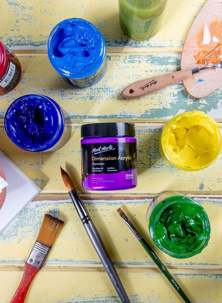 Mont Marte Premium Dimension Acrylic Paint 250ml Content Titanium White - Image 3