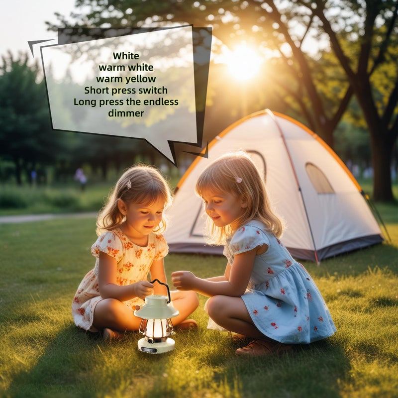 HOMY Snail Camping Lantern for Kids USB Rechargeable, 3 Color Dimmable LED Light, Portable Outdoor Indoor Night Light for Toddlers, Tent, Bedroom & Power Outages (Milk White) - Image 2