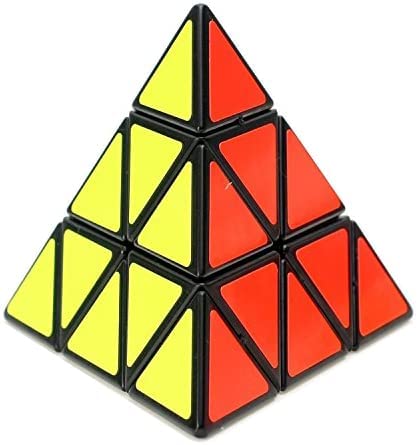 SHUYUE Pyramid Cube Speed Cube Glow in Dark Magic Speed Cube 3D Brain Teasers IQ Puzzles for Kids and Adults Black Background Sticker - Image 3