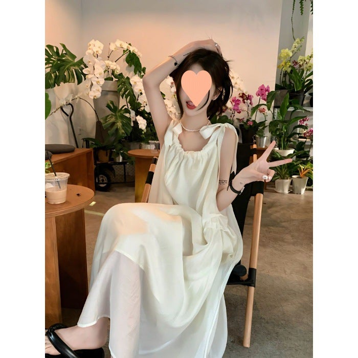 French Casual Summer Slip Midi Dress 2024 Picture Color 
