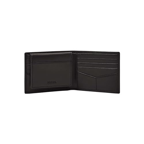 Fossil Men's Derrick Leather RFID-Blocking Bifold Passcase with Removable Card Case Wallet, Black, (Model: ML3771001) - Image 4