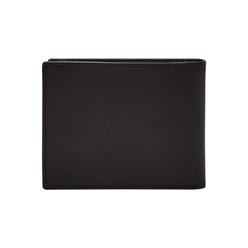Fossil Men's Derrick Leather RFID-Blocking Bifold Passcase with Removable Card Case Wallet, Black, (Model: ML3771001) - Image 2