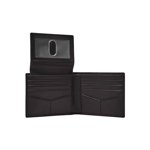 Fossil Men's Derrick Leather RFID-Blocking Bifold Passcase with Removable Card Case Wallet, Black, (Model: ML3771001) - Image 3