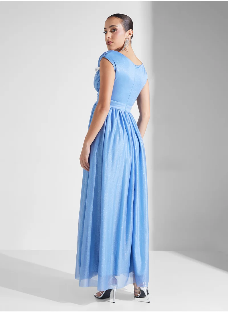 ايلا ليمتد اديشن Deep Neck A-Line Dress