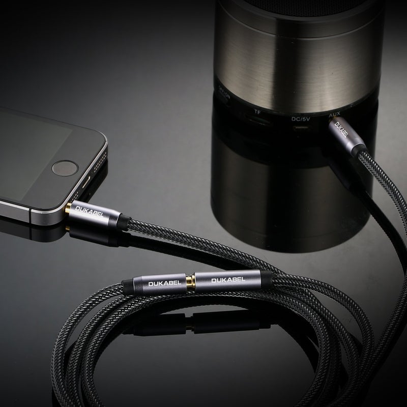 DUKABEL Headset Extension 4-Pin TRRS Nylon 3.5 mm Stereo Audio Extension Cable (Male to Female) Jack Adapter Cable for Lavalier Microphone with Gold-Plated Contacts - Top Series 1.2 m - Image 5