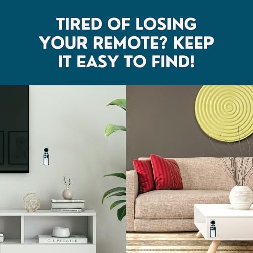 matterform Remote Holder for Apple TV Siri Remote Control | Surface or Wall Mounted Remote Organizer | Includes Adhesive Tape, Magnet and Screw Mounting Options (Black) - Image 4