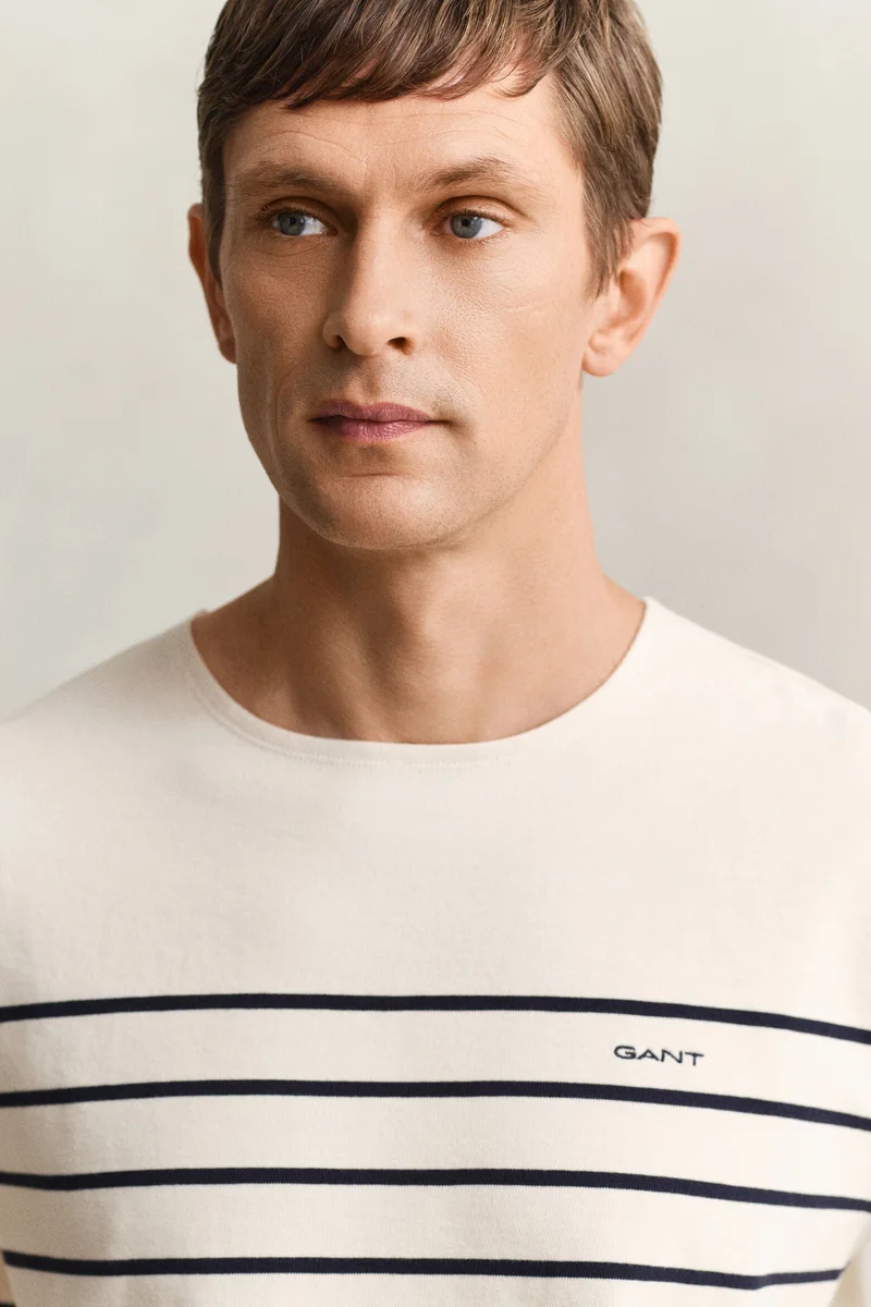 غانت Placed Stripe Short Sleeve Tshirt