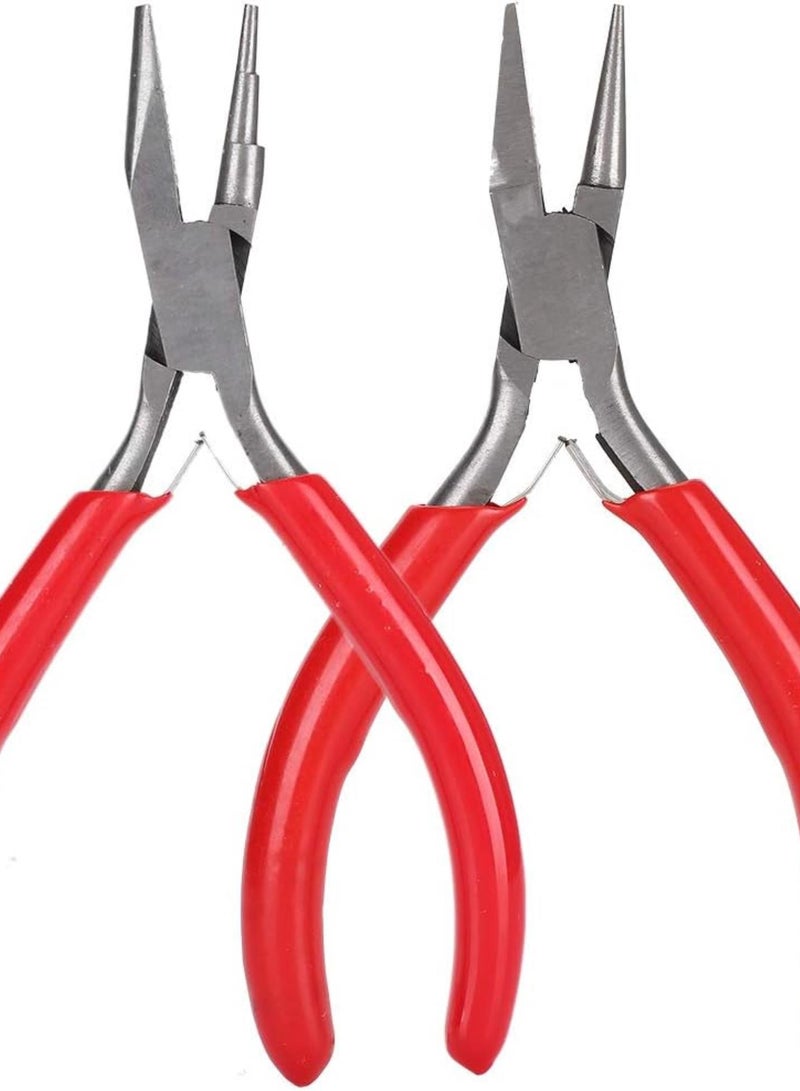 GGOOT Jewelry Pliers, 2PCS Jewelry Making Tools Needle Nose Pliers Metal Mini Cutter Hand Made Hardware Wire Cutters for Crafting - Image 1