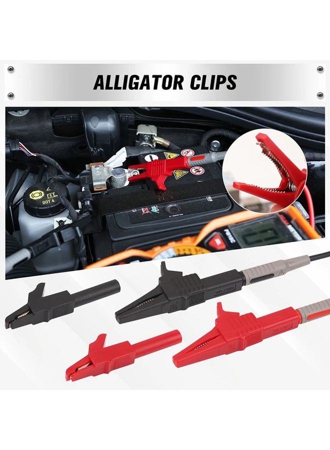 طقم رؤوس اختبار ملتيمتر SW 27PC مع مشابك تمساح، مقابس موز، ومجسات 1000 فولت 10 أمبير CAT III - Image 5