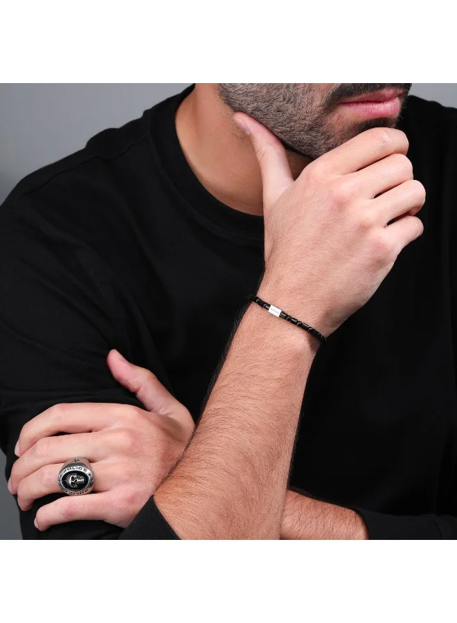 بوليس Urban Color Black Onyx Beads Bracelet Large Men