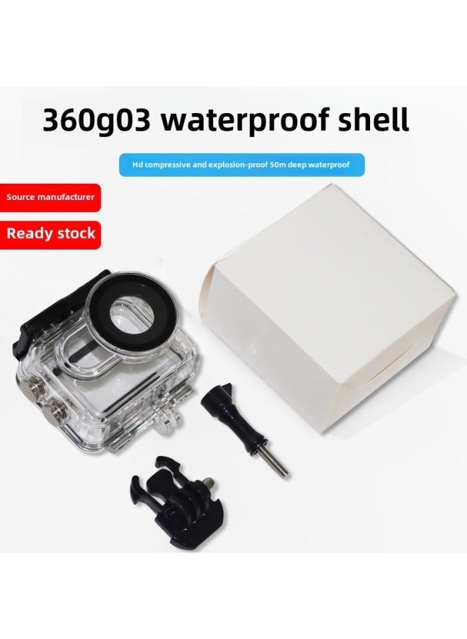 Sports Camera Waterproof Protective Shell Gopro Shadow Stone Insta360 Hero Diving Shell HD Anti-pressure Deep Diving-Color:Insta360X3 - Image 3