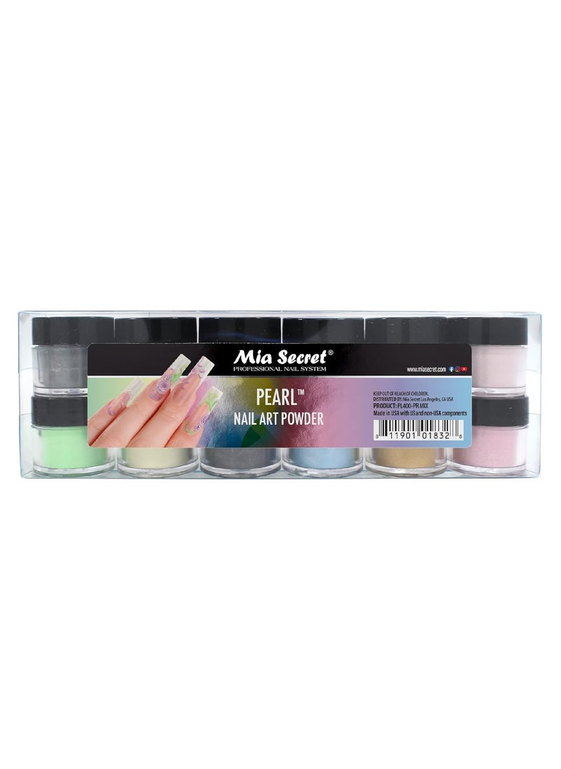 MIA SECRET - 12 Colors Mia Secret Acrylic Pearl Collection Professional Acrylic Nail System Powder 0.25oz/ea. - Image 1