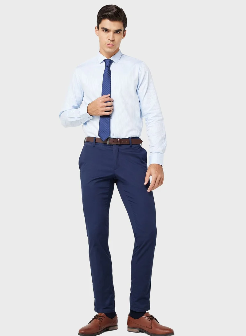روبرت وود Pure Cotton Formal Shirt With Full Sleeve & Semi Cutaway Collar