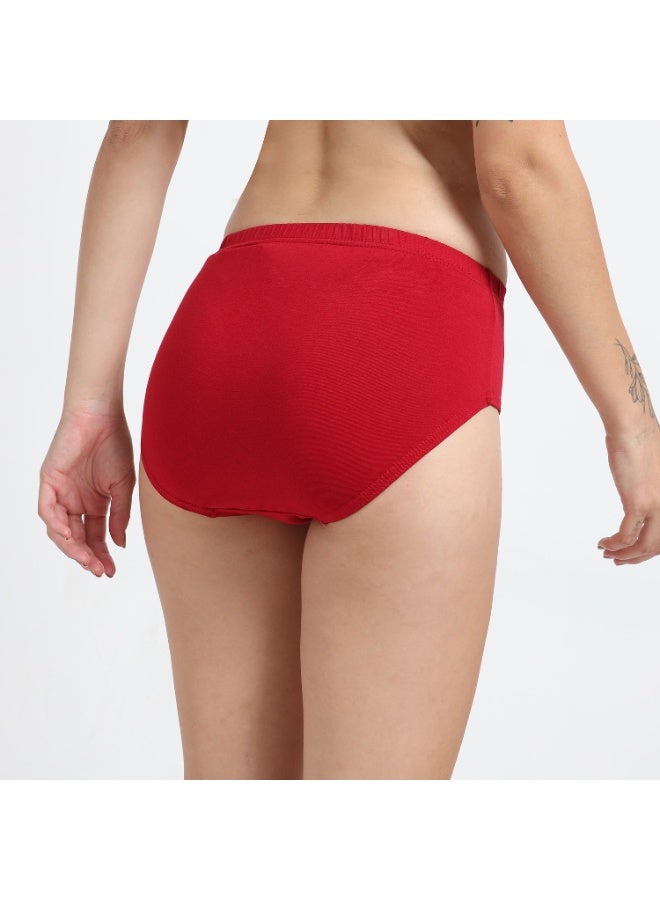 DUJE Women’s Lycra Panty IE (1-Piece – Red) | 95% Cotton 5% Spandex | Stretchable, Breathable, Sweat-Absorbing, Anti-Bacterial & Odour-Free Everyday Comfort Innerwear - Image 5