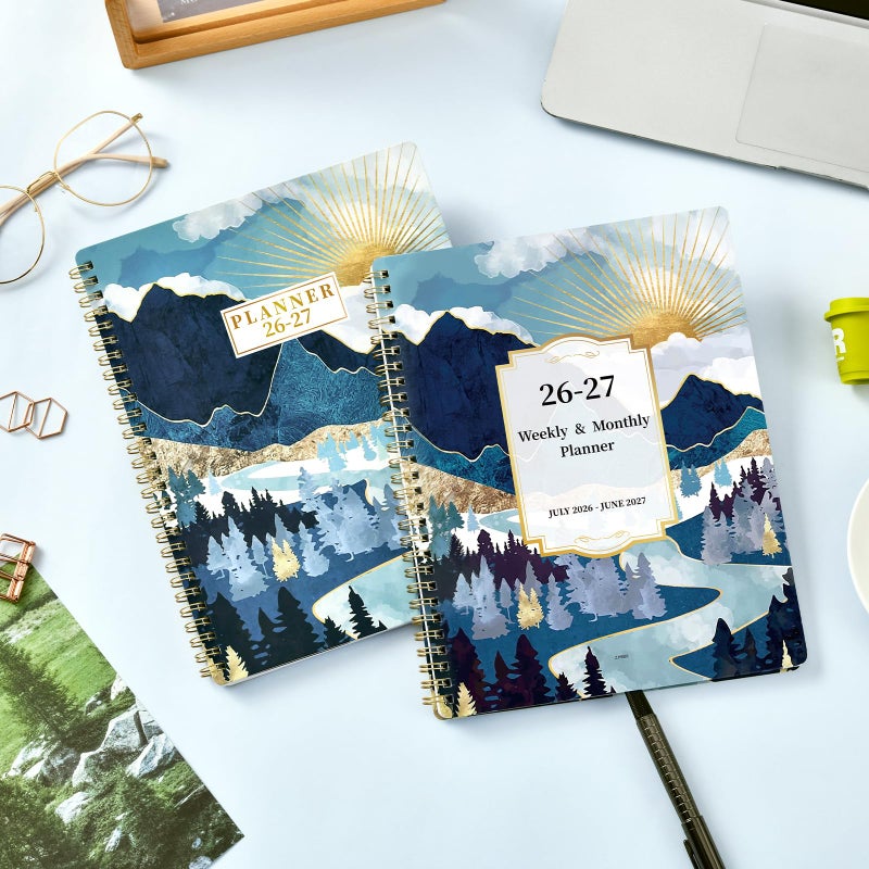 Tersus 2026-2027 Planner - JUL 2026 - JUN 2027, Planner 2026-2027, 8'' x 10'', Planners Weekly Monthly, Spiral Bound, Back Pocket, Academic Planner - Image 2