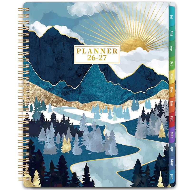 Tersus 2026-2027 Planner - JUL 2026 - JUN 2027, Planner 2026-2027, 8'' x 10'', Planners Weekly Monthly, Spiral Bound, Back Pocket, Academic Planner - Image 1
