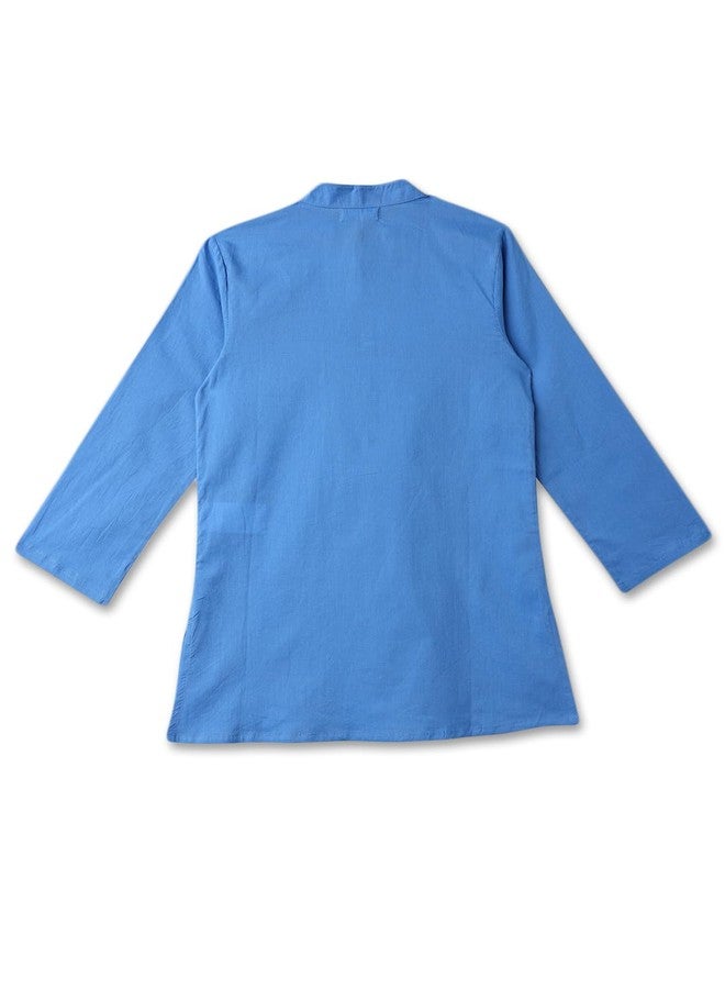 Nautinati Boys Ethnic Kurta Pyjama Set with Printed Nehru Jacket | Cotton | Age 1-5 Year - Image 5