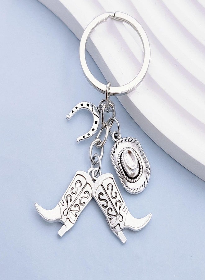 iMagitek 40 Pcs Western Cowboy Keychains Western Party Favors Hat Boot Horseshoe Keychains for Guests Western Party Supplies Horse Lover Gifts for Cowboy, Cowgirl - Image 5