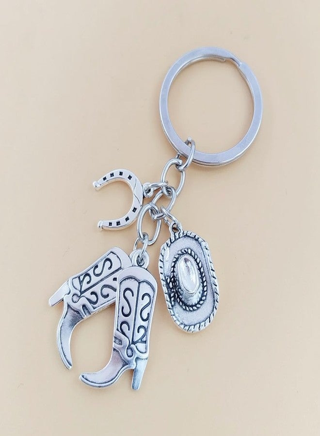 iMagitek 40 Pcs Western Cowboy Keychains Western Party Favors Hat Boot Horseshoe Keychains for Guests Western Party Supplies Horse Lover Gifts for Cowboy, Cowgirl - Image 4