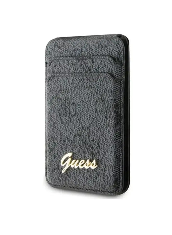 GUESS MagSafe Wallet Cardslot with Stand and 4G Classic Design / Secure Card Holder / High-Quality Phone Accessory - Black - Image 4