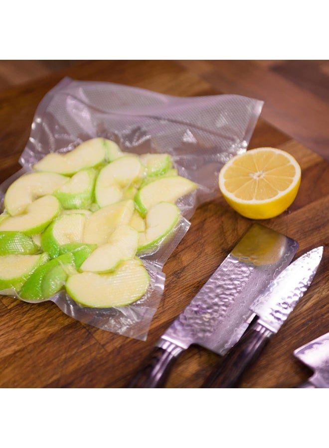 VIUAUAX أكياس تفريغ الهواء، 20*30 سم 50 قطعة أكياس تغليف أغذية ذات تصميم شديد التحمل ومقطوعة مسبقًا من الدرجة التجارية لتخزين الطعام، أكياس مقاومة للرائحة آمنة للغليان حتى 280 درجة فهرنهايت، قابلة للتجميد، قابلة لإعادة الاستخدام - Image 2