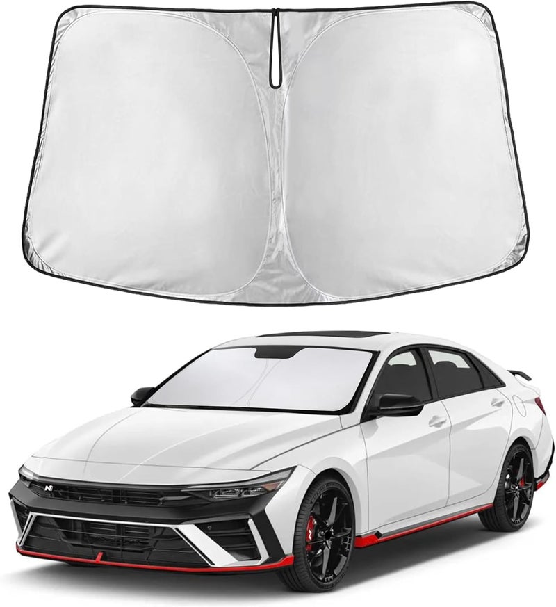 EcoNour Windshield Sunshade for Hyundai Elantra 2021-2024 2025 2026, Sun Visor for Front Windshield & Window Sun Shade Cover, UV Heat Blocker & Protector, Car Accessories - Image 1