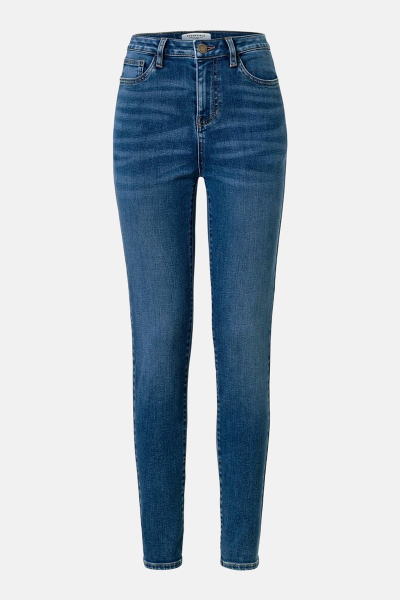 Tchibo Women Skinny Fit Wash Jeans, Blue - Image 2