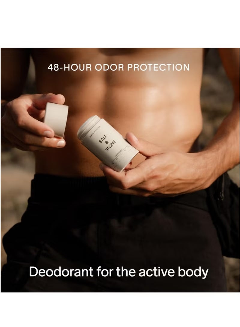 سولت اند ستون مزيل العرق الطبيعي سولت آند ستون سانتال للنساء والرجال - مزيل عرق قوي للغاية خالٍ من الألومنيوم مع البروبيوتيك وخلاصة الأعشاب البحرية وزبدة الشيا، 2.6 أونصة - Image 2