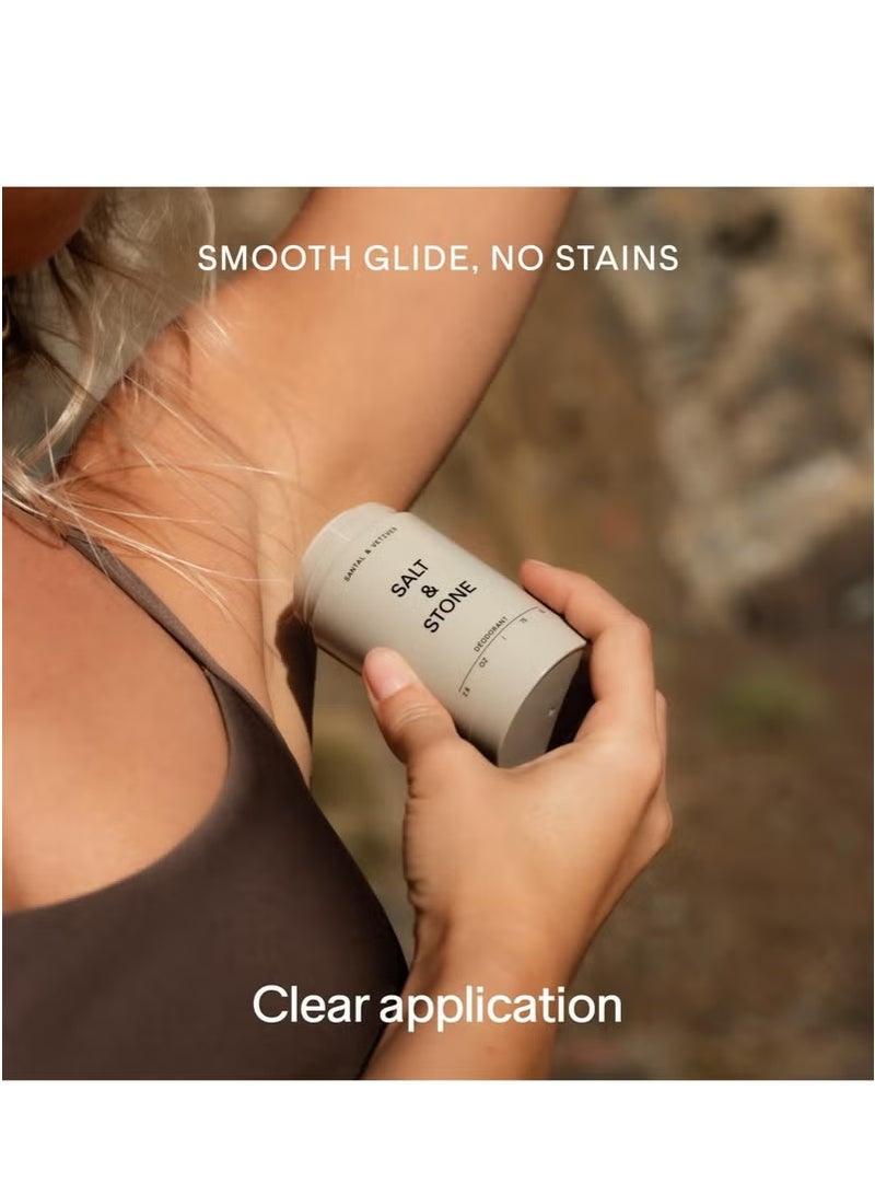 سولت اند ستون مزيل العرق الطبيعي سولت آند ستون سانتال للنساء والرجال - مزيل عرق قوي للغاية خالٍ من الألومنيوم مع البروبيوتيك وخلاصة الأعشاب البحرية وزبدة الشيا، 2.6 أونصة - Image 4