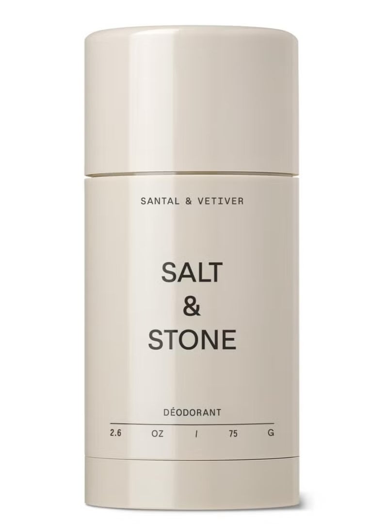 سولت اند ستون مزيل العرق الطبيعي سولت آند ستون سانتال للنساء والرجال - مزيل عرق قوي للغاية خالٍ من الألومنيوم مع البروبيوتيك وخلاصة الأعشاب البحرية وزبدة الشيا، 2.6 أونصة - Image 1